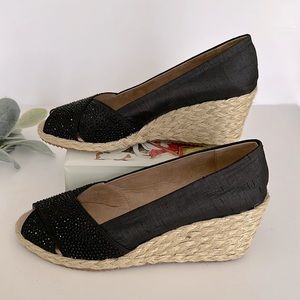 Anne Klein Iflex Ezzie Wedge Espadrilles Size 9